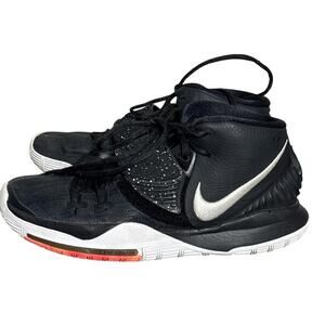 NIKE Kyrie 6 "Jet Black White' Sneakers Size 8